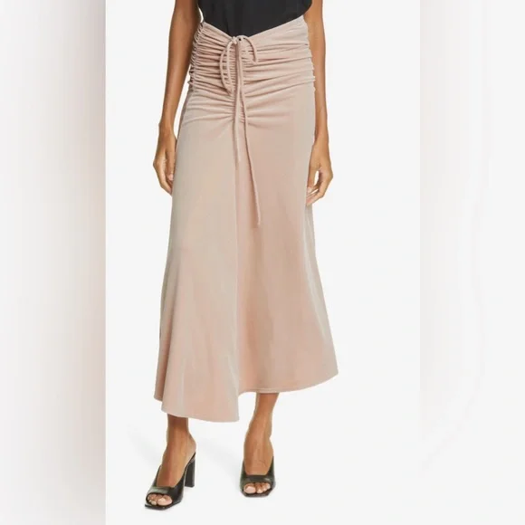 NWT A.L.C ORLY RUCHED MAXI SKIRT